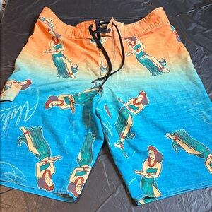 Men’s Hang Ten swim trunks unlined w / mesh pocket size 30”